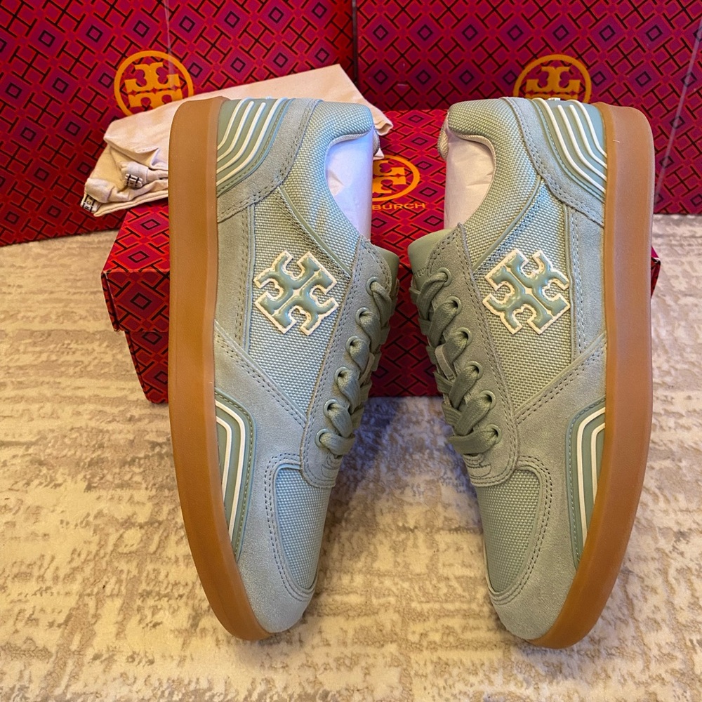 Tory Burch Clover Court Nylon/Suede Sneakers - Picture 5 of 10